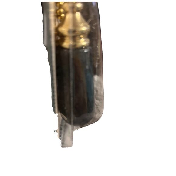 Vintage 91 Dark Gray Marble Ceiling Fan Light Pull Gold Accents Prime Taiwan NOS - Picture 2 of 3